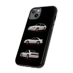 Fox Mustang White Triview Phone Case Classic Car Illustration