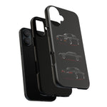 Black GNX Phone Case, Three-View Muscle Car Vector Tough Cover