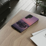 Sunset Skyline GT-R R32 phone case | car reflection, purple dusk