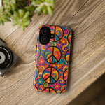 Peace Love Rainbow Spiral Art Tough Phone Case