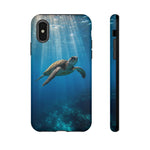 Sea Turtle Ocean Scene phone case | underwater marine life tough cover