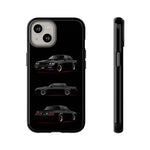 Black GNX Phone Case, Three-View Muscle Car Vector Tough Cover