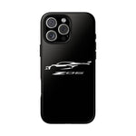 White C8 Z06 Phone Case for Chevy Fans, Tough Protective Cover