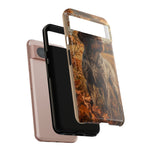 German Wirehaired Pointer Autumn Art Tough Phone Case