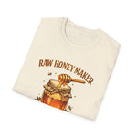 Raw Honey Maker Artisan Honey Jar Illustration T-Shirt Gift for Beekeepers Farmers