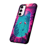Neon Flamingo Pool Vaporwave Art Tough Phone Case