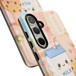 Milk Cookie Phone Case Cute Food Kawaii Tough Cover Gift Art