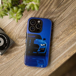 Blue Mustang Art Phone Case, GT500 American Muscle Car Tough Cover for Men