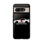 R34 Skyline Japanese Flag Race Car Phone Case | JDM GT-R Tough Cover