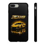 Z06 Corvette Phone Case, Yellow Neon Chrome Studio Cover