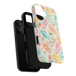 Watercolor Flip Flops pattern Tough Case | Beach Shells Phone Cover