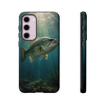 Largemouth Bass Phone Case, Sunlit Underwater Tough Cover, Gift