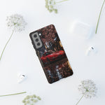 Red FD RX-7 Blossom Alley Tough Phone Case - Rain-Slicked Night