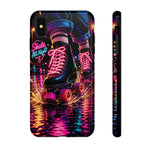 Neon Roller Skates Tough Case | Retro 80s Skate Night Phone Cover
