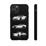 White C7 Z06 Sports Car Phone Case Tough Multi View