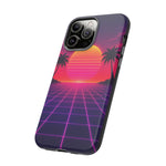 Classic Grid Sunset Vaporwave Art Tough Phone Case