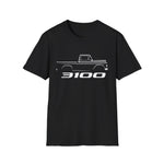 1957 3100 Pickup Outline Silhouette Classic Truck T-Shirt Line Art Emblem Chevy Fan Gift