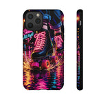 Neon Roller Skates Tough Case | Retro 80s Skate Night Phone Cover