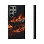 Black Charger Classic Muscle Flames Tough Phone Case Cover Gift