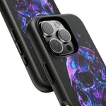 Holographic Skull Phone Case, Shattered Glass Iridescent Cover