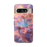 Floating Pool Deck Phone Case, Pastel Cloud 3D Render Cover
