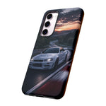 Skyline GT-R R34 White Nurburgring Speed Art Tough Phone Case