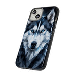 Siberian Husky Geometric Diamond Art Tough Phone Case