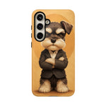 Schnauzer Mustache Boss Phone Case Funny Dog Lover Gift