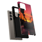 Matte Black Countach Sunset Tough Phone Case - Wedge Silhouette