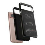 Black 300ZX Sports Car Tough Phone Case - Multi View