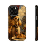 Poodle in Beret Phone Case | Vintage Paris Café Illustration