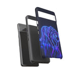 Neon Blue Tiger phone case | tough protective cover