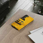 Yellow Skyline Phone Case, R34 GTR 90s JDM Legend Tough Cover for Men Gift