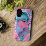 Neon Cyber Geisha phone case | Tough Case
