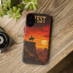Western Sunset Cowboy Phone Case | Rugged Protective Cover