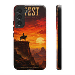 Western Sunset Cowboy Phone Case | Rugged Protective Cover