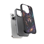 Cosmic Wolf Phone Case, Galaxy Nebula Portrait Tough Cover, Gift