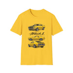 Yellow 1969 Mach 1 T-Shirt | Classic Muscle Car Illustration