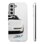 White C4 ZR1 Front View phone case | Car Print Tough Cover for Corvette Owners