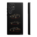 Trans Am Phone Case Black Gold, Three-View Vector Tough Cover