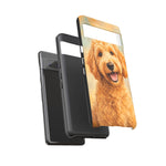 Goldendoodle Fluffy Curls Portrait Art Tough Phone Case