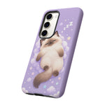 Ragdoll Sleepy Blue Eyes Kawaii Cat Art Tough Phone Case