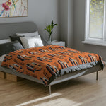 1970 Cuda 340 Orange Microfiber Throw Blanket Muscle Car Gift