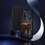 Orange Datsun 240Z on Rainy City Street phone case | Tough Cases