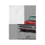 1959 Red Chevy Impala Throw Blanket | Classic Car Velveteen Microfiber