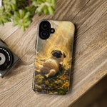 Pug in Sunbeams phone case | Dog Lover Tough Cover