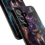 Cosmic Wolf Phone Case, Galaxy Nebula Portrait Tough Cover, Gift