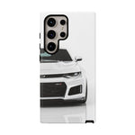 White Camaro Phone Case, ZL1 American Muscle Car Tough Cover for Men
