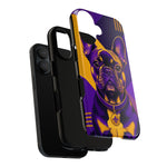 French Bulldog Pop-Art Portrait Tough Phone Case - Purple Gold