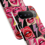 Pop Art Lips and Lightning Bolt Phone Case